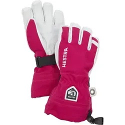 Hestra Kinder Army Leather Heli Ski Handschuhe Größe 6, pink - Skihandschuhe für Kinder, atmungsaktiv, wind- und wasserdicht – ideal für kalte Tage auf der Piste.