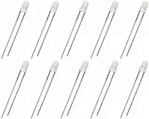 LED 3 mm diffus kaltweiß integrierter Widerstand für 5-24V 10x Spur-G Ersatzteil