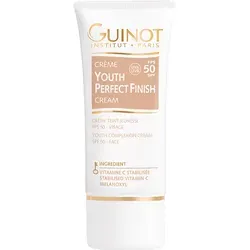 GUINOT Crème Youth perfect finish SPF 50, 30ml - Teintoptimierende Pflegecreme für jüngeres Aussehen mit hohem Sonnenschutz LSF 50. Schützt vor UV-Strahlung und minimiert Pigmentflecken für einen strahlenden Teint.