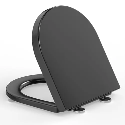 WC Sitz mit Absenkautomatik D-Form [KURZ], YEAUPE PRO Toilettendeckel 