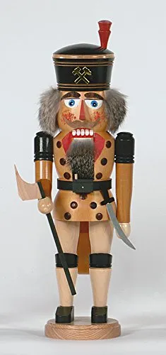 Nußknacker Bergmann Steiger 42cm - Traditioneller Holz-Nussknacker aus Seiffen, perfekt für die weihnachtliche Dekoration und als einzigartiges Sammlerstück.