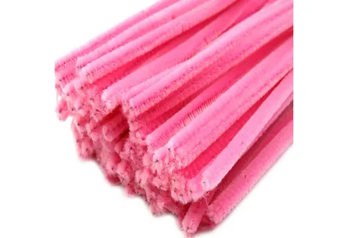 maDDma Basteldraht 20 Draht Pfeifenreiniger 6 mm Länge 30cm CHENILLE Farbe wählbar, neonrosa