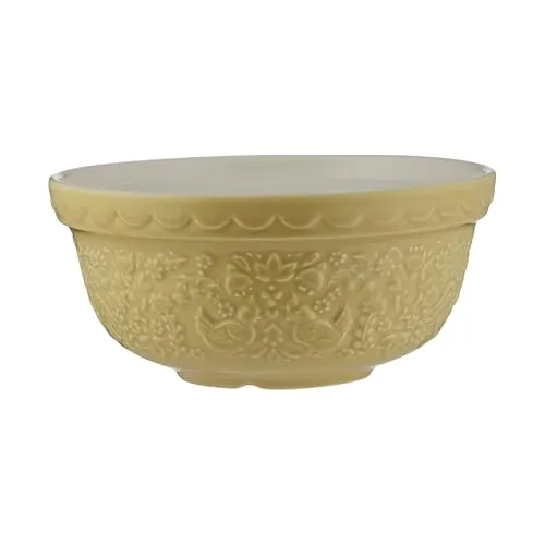 MASON CASH Home to Roost Rührschüssel 21 cm gelb - Robuste Rührschüssel aus hochwertigem Steingut mit Huhn-Relief. Perfekt für das Backen kleinerer Chargen, bietet sie dank der strukturierten Oberfläche einen sicheren Halt und rustikalen Charme in Ihrer Küche.