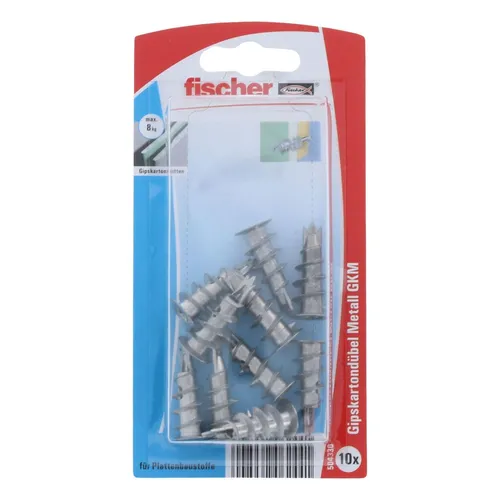 Fischer Gipskartondübel Metall GKM 10 Stk 31x8mm Dübel Hohlwanddübel 504330