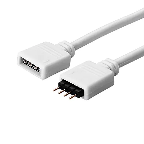 Euroharry Verlängerung Anschluss Kabel für LED RGB-Strip 4 pin, Verbinder, geeignet für LED RGB Leiste Streifen…