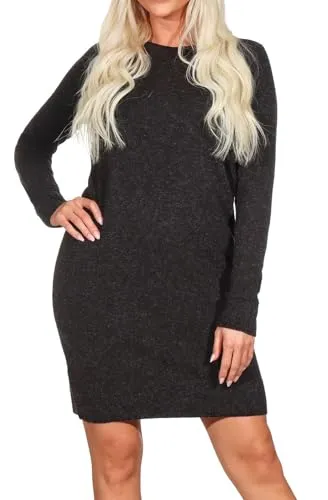 VERO MODA Damen Strickkleid VMDoffy - Freizeitkleid für Damen mit fein gestricktem Design, ideal für lässige Anlässe und bequem im Tragekomfort.