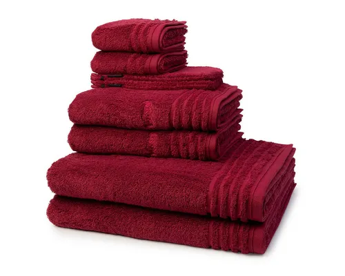 Vossen Handtuch Set Vienna Style Supersoft, 8-teilig in rot von Vossen