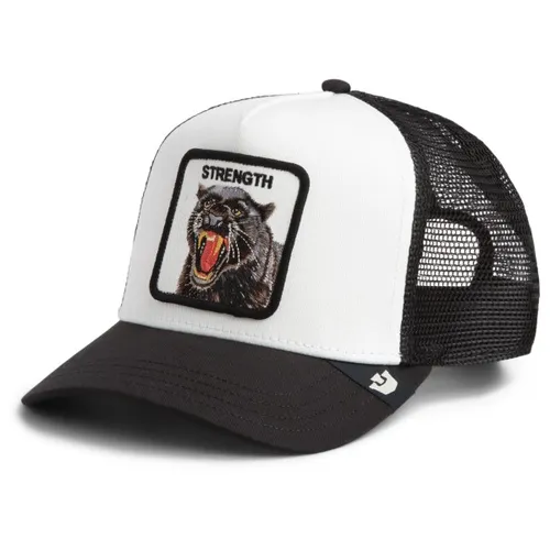 GOORIN Bros. Trucker Cap Strength Panther - Klassische Trucker Cap mit stylischem Panther-Motiv, aus hochwertigem Polyester und Baumwolle, ideal für Freizeit und Outdoor-Aktivitäten. Einheitsgröße, komfortabler Button-Strap-Verschluss.