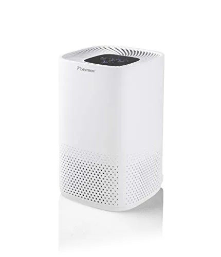 Bestron 4-in1 Luftreiniger, bis zu 99,9% Filterleistung: HEPA13-, Mikro- & Aktivkohlefilter sowie UV-C Leuchte - effektiv gegen Viren, Bakterien, Allergene, Pollen & Hausstaub, für Räume bis 15m²