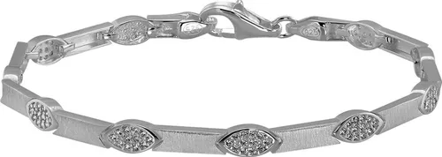SilberDream 925 Sterling Silber Armband SDA4901WX mit Zirkonia - Stylisches Damen Armband in Eye-Form, besetzt mit funkelnden Zirkonia. Länge ca. 18,5 cm, aus hochwertigem 925 Sterling Silber. Perfekt für jeden Anlass und kombinierbar mit der passenden Halskette.