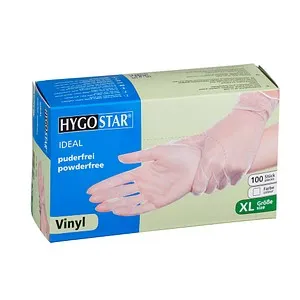 HYGOSTAR unisex Einmalhandschuhe IDEAL transparent Größe XL, 100 St.