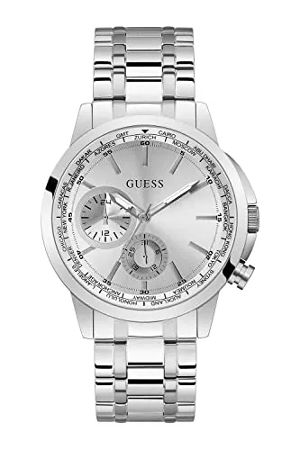 Guess Analog GW0490G1 Herrenarmbanduhr - Elegante Herrenarmbanduhr mit 11 mm Gehäuse und praktischem Kalender, perfekt für den täglichen Gebrauch