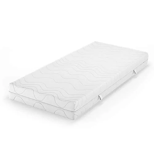 VitaliSpa® Kaltschaummatratze 80 x 200 cm - Komfort für Seitenschläfer - Matratze für Seitenschläfer, 20 cm hoch, mit PU-Komfortschaumstoff für optimalen Schlafkomfort, Bezug waschbar bis 60 Grad, ideal für erholsame Nächte.