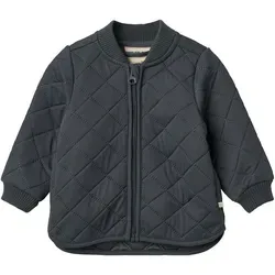 WHEAT Outdoorjacke Loui wärmend und mit elastischen Strickbündchen blau 86 EU