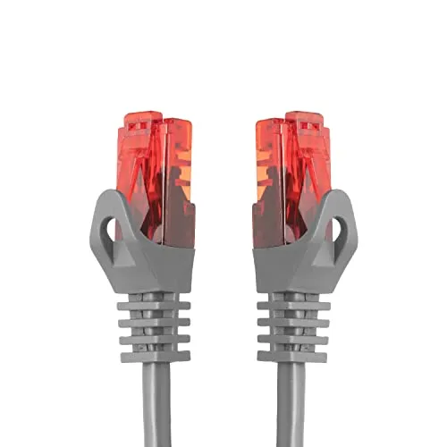 BIGtec 0,5m LAN Kabel Netzwerkkabel Patchkabel Ethernet 2 x RJ45 Stecker High Speed grau kompatibel zu Cat.5 Cat.6 Cat.7 Cat.8 Switch Router Modem Patchpanel Access Point Patchfeld