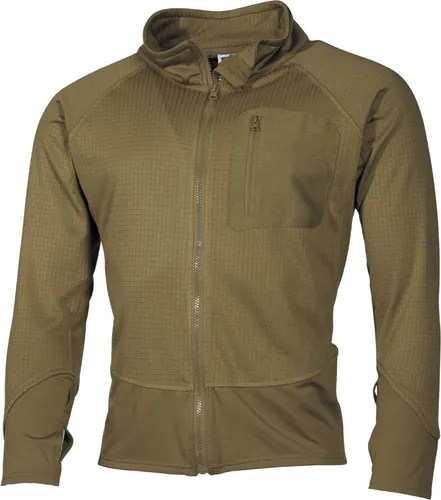 MFH US Unterziehjacke Tactical 3XL - Funktionsjacke, hoch atmungsaktiv und schnelltrocknend, ideal als Basisschicht für kaltes Wetter beim Wandern, Jagd oder Paintball.