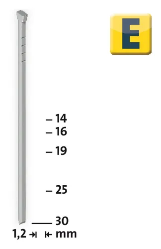 Novus Nagel E Typ J a 2600 Stück 19 mm in silber von Novus
