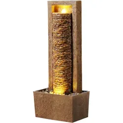 Teamson Home Gartenbrunnen, Braun, Kunststoff, 22x82x34 cm, Gartenzubehör, Gartendeko