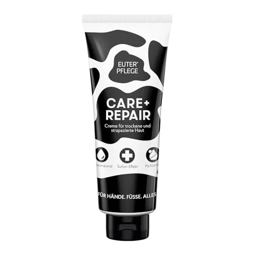 EUTERPFLEGE Care + Repair Creme 400ml - Bodycreme für intensive Pflege trockener Haut, parfümfrei und ideal für Allergiker. Sofortige Wirkung für geschmeidige Haut und vielseitig einsetzbar, auch zur Narbenpflege.