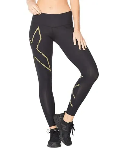 2xU Lauftights Light Speed Mid-Rise Comp - Schwarz M - Laufbekleidung mit 72% Nylon und 28% Elasthan für ultimativen Komfort und Bewegungsfreiheit. Ideal für Laufen und Fitness, sorgt für optimale Leistung bei jedem Training.