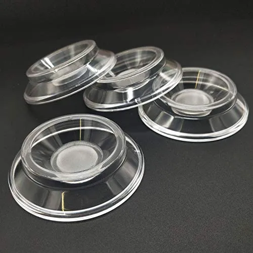 Klavierrollen-Becher, 4 Stück, Möbelbeinpolster, Schutz, ABS, aufrechtes Klavier, rutschfester Bodenschutz (transparent)