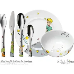 WMF Kinderbesteck Set 6 Der Kleine Prinz - 4-teiliges Kinderbesteck aus rostfreiem Cromargan Edelstahl, ideal für Schulkinder ab 6 Jahren. Perfekt als Taufgeschenk oder zur Geburt, mit der Möglichkeit zur Gravur für eine persönliche Note.