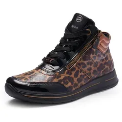 ara Damen Osaka 2.0 Sneaker - Weit, Schwarz, Mocca, 40 EU - Damen-Sneaker mit High Soft Bamboo Wechselfussbett für optimalen Komfort und Fußgesundheit.