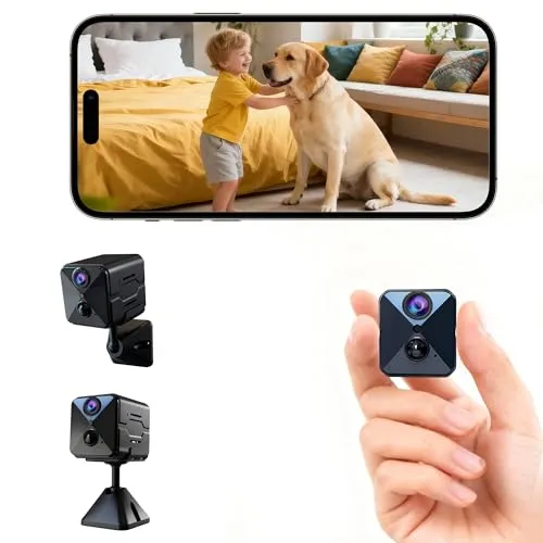 Erste 4K Mini Kamera mit 2800mAh Akku – Hochwertige Überwachungskamera für Innenräume