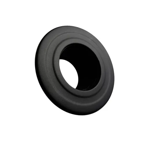 Kleining Rosette m. Wandfutter Pelletofenrohr 80mm schwarz