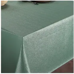 Beautex Tischdecke Lurex Tischdecke Weihnachten, Silber Gold glänzend, Weihnachtstisch (1-tlg) grün|silberfarben 140 cm x 220 cm