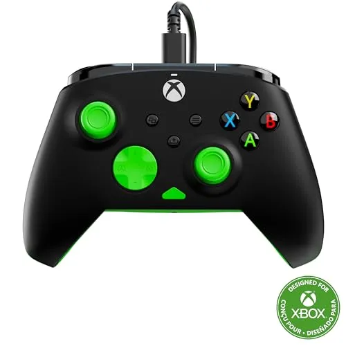 Turtle Beach Rematch Core Wired Gaming Controller für Xbox und PC - Ergonomischer Controller mit anpassbaren Impuls-Triggern und Dual-Rumble für immersives Gameplay, lizenziert für Xbox Series X/S und Windows PCs.