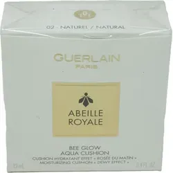 Guerlain Abeille Royale Bee Glow Aqua Cushion 02 Naturel 12 ml - Leichtes Aqua-Gel für ein strahlendes Hautbild, spendet Feuchtigkeit und verleiht der Haut einen natürlichen Glow. Ideal für mittelhelle Hauttypen.