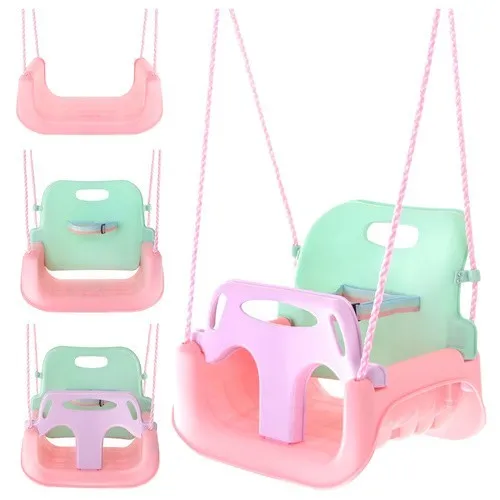 Kinderschaukel 3-in-1 bis 30 kg, grün-rosa - Die 3-in-1 Kinderschaukel bis 30 kg in grün-rosa wächst mit Ihrem Kind. Sicher und funktional, verwandelt sie sich von einem Laufgitter in einen klassischen Sitz. Ideal für die motorische Entwicklung im Kinderzimmer.