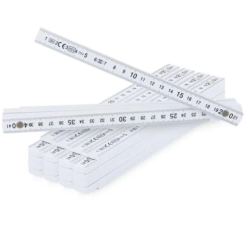 com-four® 5x Zollstock aus Kunststoff von COM-FOUR