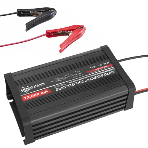 Loadchamp 12A 12V automatisches Batterie Akku Ladegerät AGM Vlies GEL CALCIUM