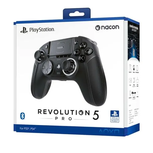 Revolution Pro Controller für PS5™ - Präzision und Anpassungsvielfalt - PlayStation 5 Controller mit Hall-Effekt-Technologie für höchste Präzision und Haltbarkeit, 4 anpassbare Profile und kabellose Konnektivität für ein optimales Gaming-Erlebnis.