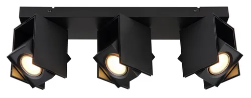 Globo Lighting Strahler Metall schwarz matt, 3x GU10 - Moderne Deckenleuchte für stilvolles Ambiente, individuelle Lichtgestaltung durch 3 GU10 Fassungen, ideal für Wohnräume und Büros.