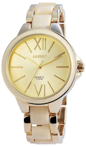 AKZENT Quarzuhr SS8104000009 Akzent Damenuhr mit Metallarmband