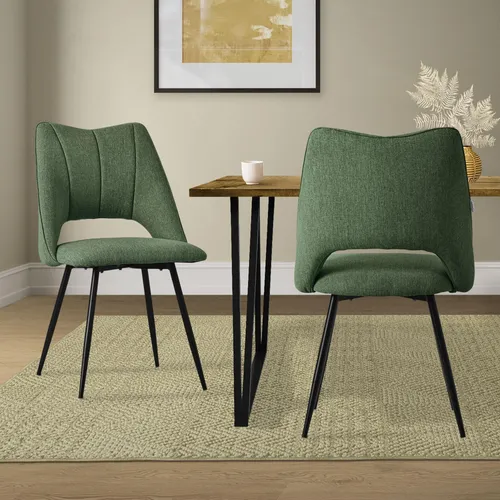 ML-Design Esszimmerstühle 2er Set, Grün