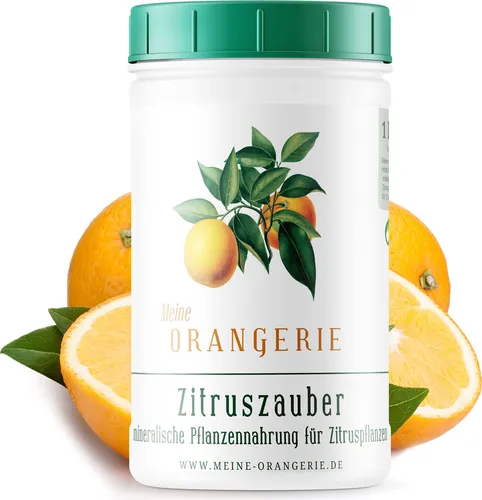 Meine Orangerie Zitrusdünger für Zitruspflanzen - Premium Pflanzendünger (1kg) - Obstdünger mit hoher Nährstoffkonzentration für gesunde Blätter und größere Früchte. Ideal für Zitronenbaum, Orangenbaum und Limette. Made in Germany!