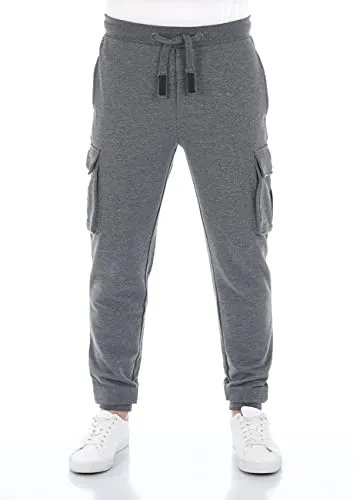 Riverso Herren Sweathose RIVLars - Bequeme Cargo Jogginghose - Sport – Jogginghosen für Herren, ideal für Komfort und Bewegungsfreiheit mit elastischem Bund und praktischen Taschen. Perfekt für Sport, Freizeit oder Entspannung.