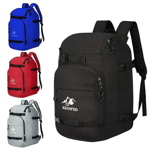 KEOFID Skischuhtasche für Damen und Herren, Reiserucksack und Snowboardtasche, 50 l