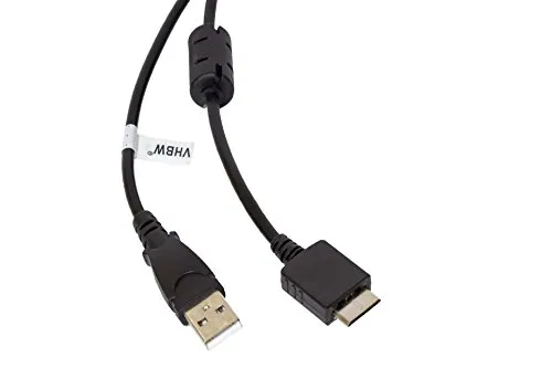 vhbw USB Datenkabel (Typ A auf MP3 Player) Ladekabel kompatibel mit Sony Walkman NW-A820, NW-A826 MP3 Player - schwarz, 150cm