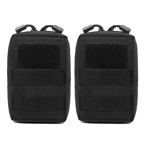 Kleine Molle Tasche, 2 Stück Taktische Hüfttaschen, Wasserdicht Gürteltasche Beutel für Camping Wandern Jagd, 11x7x16,5cm