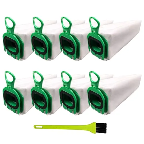 KENSHIRE Staubsauger Vorwerk Staubsaugerbeutel kompatibel mit Vorwerk FP100 VB100 Beutel 8 Pack Ersatzteile Filter Vorwerk Staubbeutel