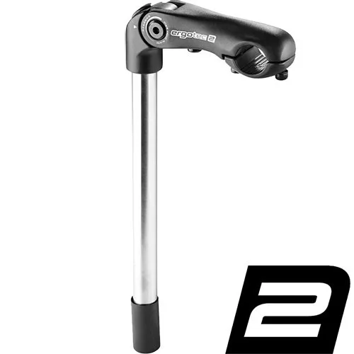 Humpert Kobra VarioTube Lenkervorbau 300mm - Lenkervorbau in schwarz-sandblasted, ideal für individuelle Anpassungen mit einem Verstellbereich von -10° bis +50° und einer stabilen Klemmung von 25,4mm.