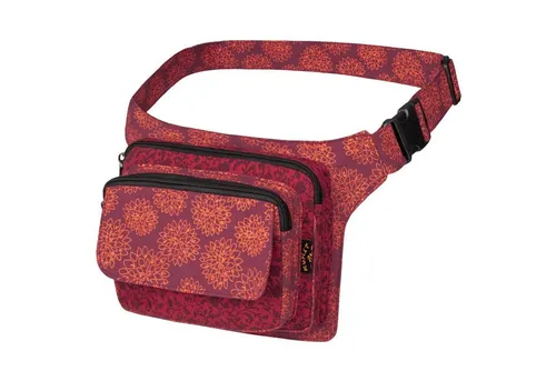 KUNST UND MAGIE Boho Goa Bauchtasche in rot von Kunst und Magie