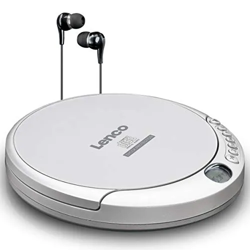 Lenco CD-201 - Tragbarer CD-Player Walkman mit MP3-Funktion, Antishock und Kopfhörern