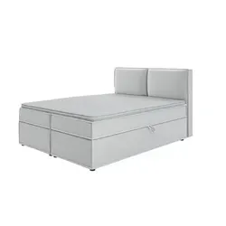 S-Style Möbel Boxspringbett Plaza mit Topper und Bettkästen - Luxuriöses Boxspringbett mit ergonomischer Unterstützung, abnehmbarem Topper und praktischen Bettkästen für optimalen Stauraum.