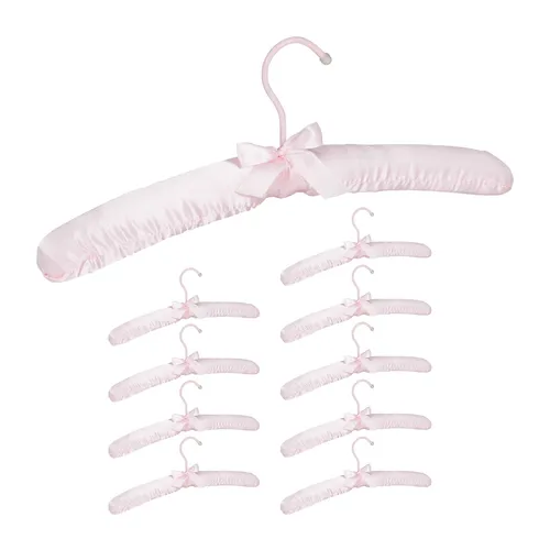 Weich gepolsterte Kleiderbügel in Rosa von Relaxdays